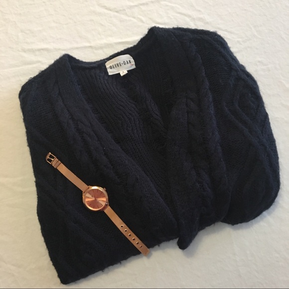 Olive & Oak Sweaters - Cozy Navy Olive & Oak Sweater Cardigan